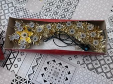 Ancienne Guirlande Électrique lumineuse de Noël étoile filante 21 lampes