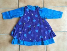 Magnifique robe bleue - violet fleurie MARESE 18 mois  Très bon état