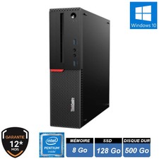 PC Fixe Lenovo M800 G4400 - 8Go - SSD128Go+HDD 500Go - WIN10 PRO - GARANTIE 1AN