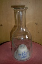 Ancienne CARAFE LOUPE,Le PREMIER ANIS,Grande Marque Lyonnaise LYON. Absinthe Pub