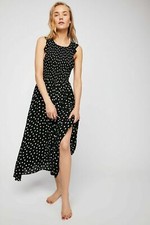 Free People Chambray Papillons Robe à Pois Imprimé à Smocks S 211120