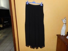 jupe longue plissée noir fluide 1 peu résille danse sr bottine collant T 38 40 