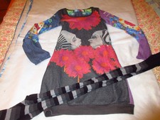 ensemble 12 ans:robe manches longues DESIGUAL,collants