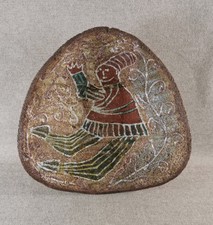 MAGNIFIQUE COUPE TRIPODE EN CERAMIQUE ACCOLAY