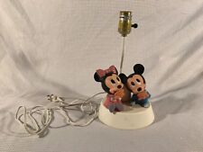 Vintage DISNEY Mickey Minnie Mouse Baby Lamp and Night Light Bed Stand Light 