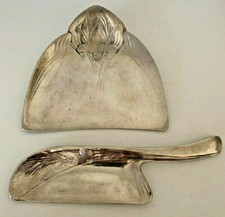 Christofle Gallia ancien ramasse miettes Art Nouveau métal argenté 