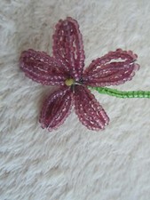 Décoration Fleur en perles de verre