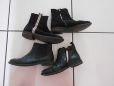 ? ACEBOS acebo's lot de 2 paires bottines femme fille cuir noires taille 36 be 