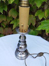 PIEDS DE LAMPE A POSER ÉTAIN VINTAGE 