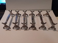 6 Repose-couteaux Cristofle métal argenté  art déco 