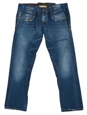 G-Star Brut 3301 Jean RADAR Conique Corde Homme Enfants Distress W29/L32 Foncé