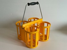 ANCIEN PORTE BOUTEILLES  vintage années 70's  ORANGE casier  dec2