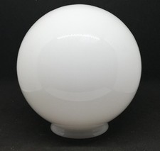 Ancien Globe Opaline Blanc Vintage  Art Déco diamètre 19cm / hauteur 20cm /462gr