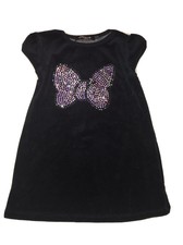 Disney 3 ans Fille :  ROBE Velours Noire Noeud Coll Hiver TBE
