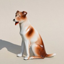 Vase porte fleurs en forme de chien - sujet en porcelaine