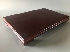 D0469 Japonais en Bois Fleur Vase Décoration Socle Kadai Vintage Ikebana