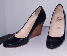 Escarpins Christian Louboutin en cuir vernis noir, 40