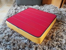COUSSIN ASSISE SALON JARDIN NEUF LOOK RÉTRO DEHOUSSABLE ROUGE ET JAUNE