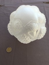 Ancien globe en verre dépoli art déco