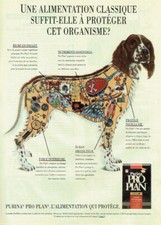 Publicité Advertising 920 1997   aliment chien classique Purina Pro Plan  teckel