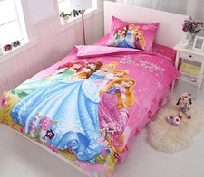Princesses Couverture Duvet Lit Housse de Couette Drap Taie D'Oreiller DUPRI04