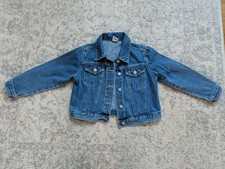 Girls Jean Jacket, Size 7, Old Navy, faint butterfly shadow on back