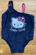 Hello Kitty One Piece Swimsuit Sz 6-12 Months Bathing Suit Navy Blue