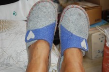 chaussons en laine - femme P 38