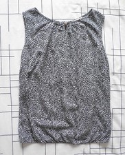 Haut / top femme imprimé noir et blanc taille 38 (M)