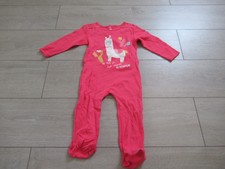 Pyjama 1 pièce en coton lama rose fuchsia  taille 24 mois gémo