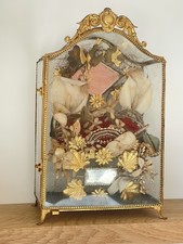 Exceptionnel Coffret / Vitrine / Globe de mariée avec couronne - Napoléon III