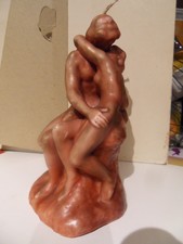 Statue Bougie cire style le baiser de Rodin the kiss