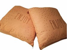 BOUCHARA PAIRE DES COUSSINS LAVABLE DESIGN "ENJOY" EN COTON IMPRIMÉ ETOILES