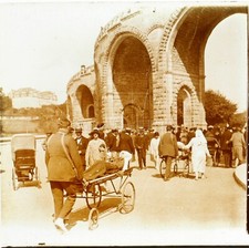 FRANCE Lourdes Les Malades, Photo Stereo Vintage Plaque Verre VR6L5