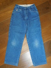 VINTAGE pantalon ENFANT jean's 14 ans TINTIN au TIBET herge MOULINSART floriane