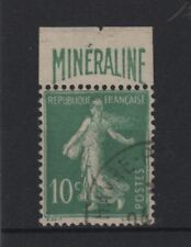 FRANCE N° 188 A " SEMEUSE 10c BANDE PUBLICITAIRE  MINERALINE " OBLITERE TTB T636