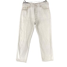 Vintage Levi's 501 Gris Clair Standard Jeans Coupe Droite W38 L32 Fait En USA
