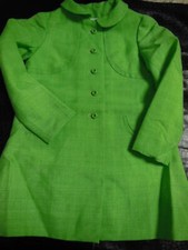 B2  ancienne veste trench verte neuve enfant fillette grande poupée