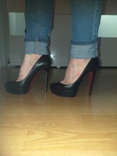 ✅?Véritable Escarpins  Christian Louboutin Bianca 140 Kid T38 