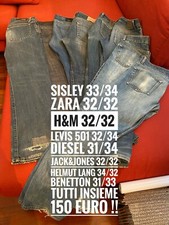 8 PAIO DI JEANS, TOTALE 150 EURO. LEVIS 501, DIESEL, HELMUT LANG, SISLEY, ZARA..