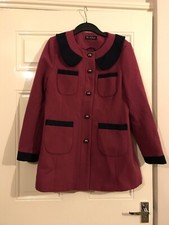 Miss Selfridge Femme Rose manteau-Taille 14