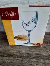 Coffret 6 Verres à  Vin Blanc ou Porto en cristal d'Arques, modèle  epi fleury 