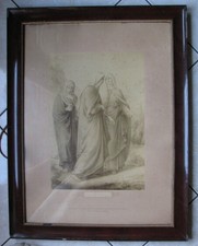 TRèS ANCIEN CADRE "LES TROIS MARIE AU TOMBEAU DU CHRIST"