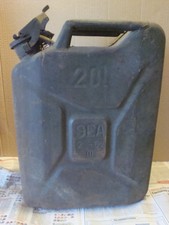 VINTAGE JERRICAN ESSENCE 20L SEA ANGLAIS ? AMERICAIN ? 1952 ? ARMEE MILITAIRE