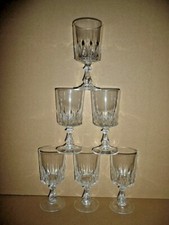 6 verres digestif / liqueur 5 cl modèle LOUVRE cristal d'arques France lot série