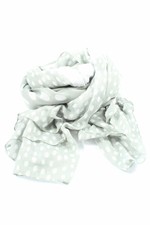 ESPRIT Écharpe en tricot Dames vert-blanc style décontracté