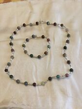 Fantaisie Jasper Collier et Bracelet Set