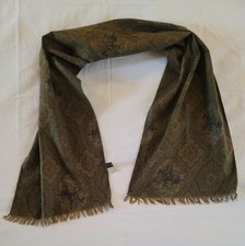 LANVIN écharpe mixte vintage équitation coton 31 X 135 cm en bon état étiquettes