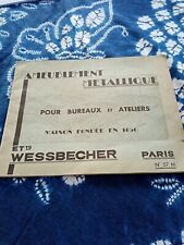 1950/1960 BROCHURE CATALOGUE MEUBLES AMEUBLEMENT MÉTALLIQUE BUREAUX ATELIERS!