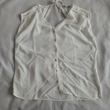 Blouse blanche sans manche. BONOBO. Taille L